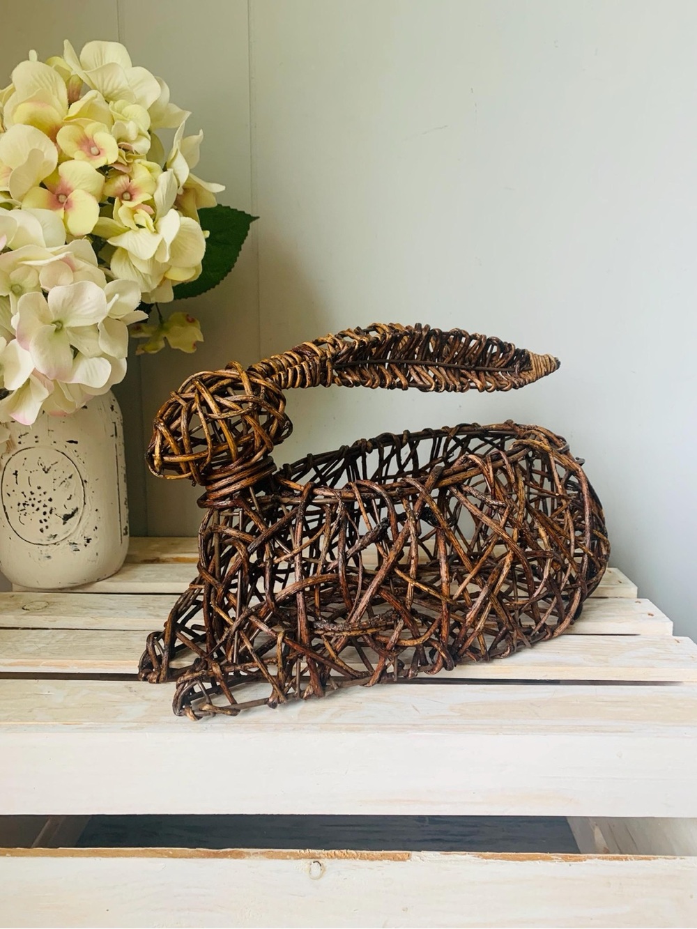 Pier One Wicker Rabbit Basket